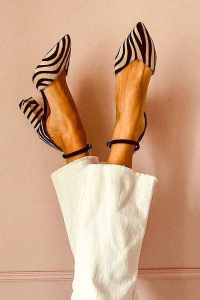 Carmen™ | Tacones de aguja con estampado de cebra