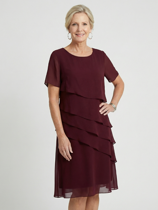 Sofía | Vestido a la rodilla con contorno suave