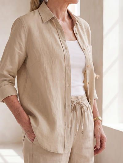 Nora | Conjunto de camisa de manga larga y pantalones entallados
