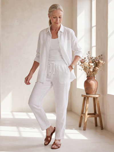 Nora | Conjunto de camisa de manga larga y pantalones entallados