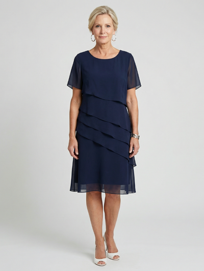 Sofía | Vestido a la rodilla con contorno suave