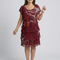 Nuria | Vestido abstracto de longitud a la rodilla