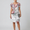 Ariadna | Vestido floral de largo a la rodilla con diseño limpio