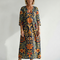 Elise | Vestido midi floral ornamentado de líneas limpias