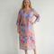 Benson | Vestido midi con estampado floral abstracto