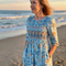 Jara | Vestido midi con frunces de jardín