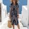 Ora | Vestido midi estampado de ajuste ligero