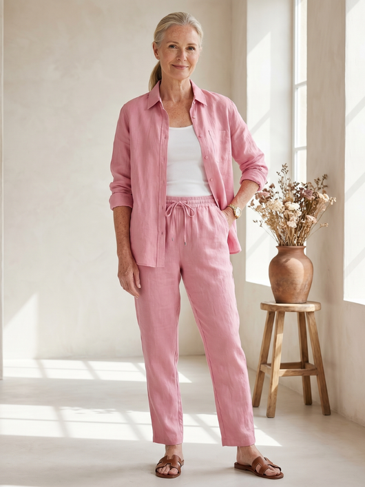Nora | Conjunto de camisa de manga larga y pantalones entallados