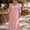 Vipro | Button Front Collared Relaxed Midi Dress
