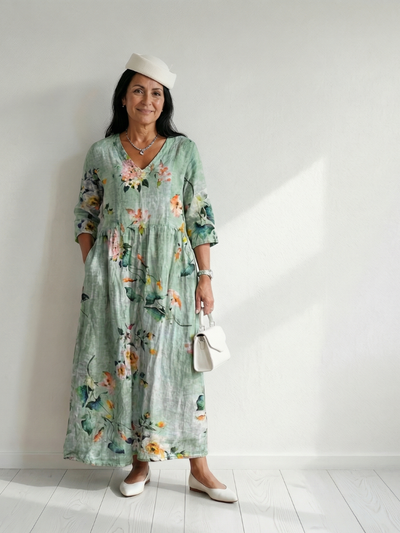 Reid | Vestido midi de ajuste suave