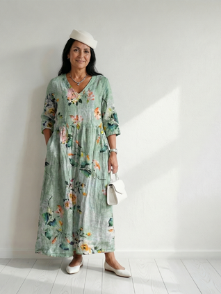 Reid | Vestido midi de ajuste suave