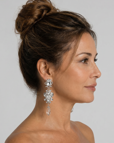 Pendientes Celeste - Plata
