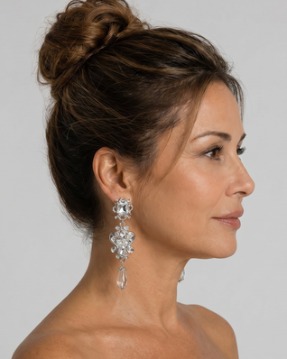 Pendientes Celeste - Plata