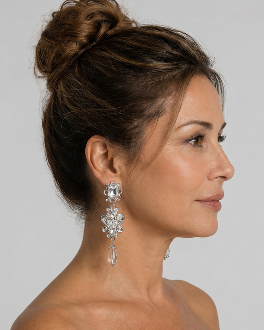 Pendientes Celeste - Plata