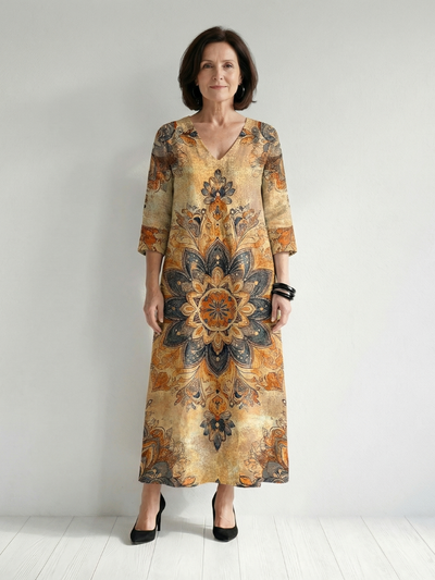 Damon | Vestido midi floral suave