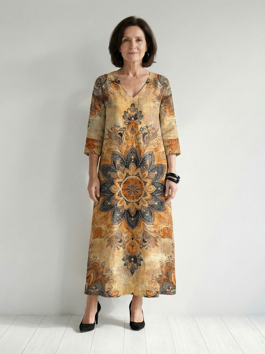 Damon | Vestido midi floral suave