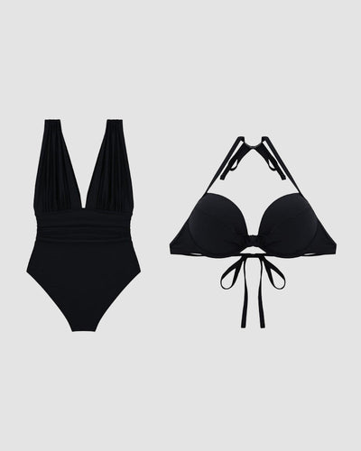 Sara | Traje de baño moldeador en V con efecto de control abdominal