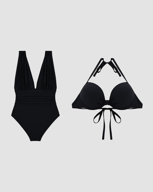 Sara | Traje de baño moldeador en V con efecto de control abdominal