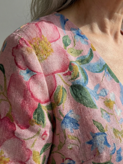 Julien | Vestido midi floral de diseño ligero