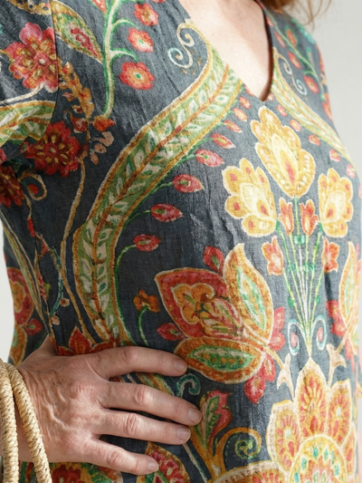 Lara | Vestido midi de jardín de forma fácil