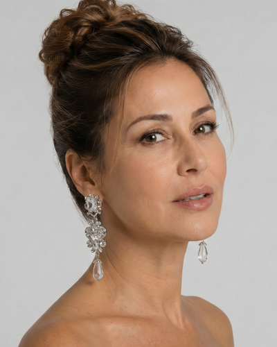 Pendientes Celeste - Plata