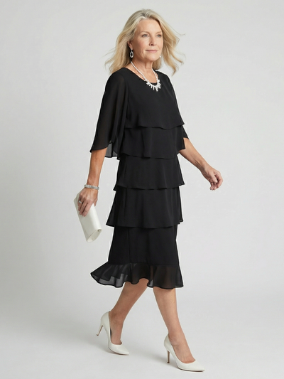 Clara | Vestido midi con capas escalonadas