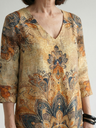 Damon | Vestido midi floral suave