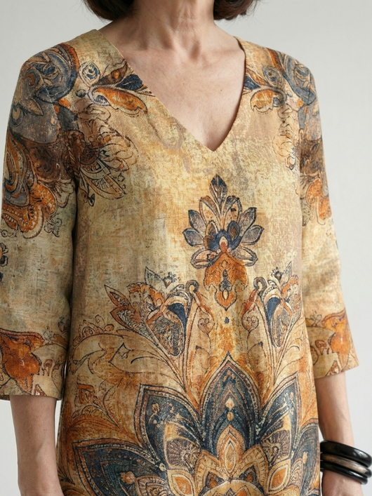 Damon | Vestido midi floral suave