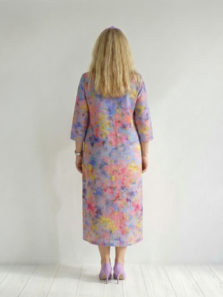 Benson | Vestido midi con estampado floral abstracto