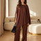 Sara | Conjunto de túnica fluida y pantalón de pierna ancha