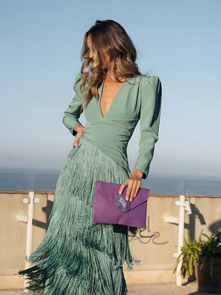 Vestido Ronda Flecos