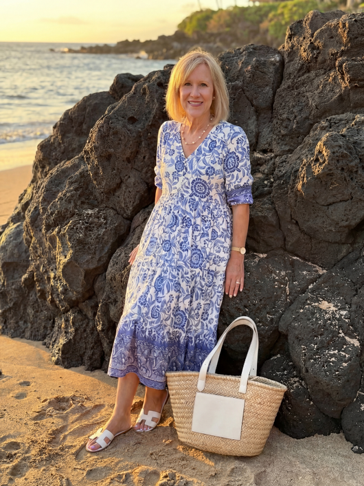 Catalina | Vestido midi de porcelana