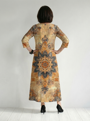 Damon | Vestido midi floral suave