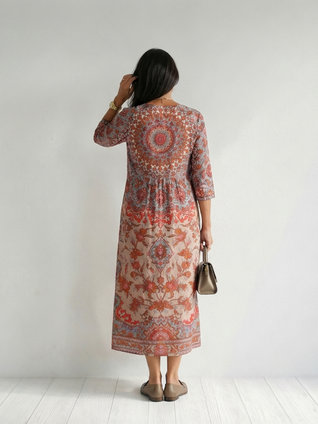 Logan | Vestido midi de ajuste equilibrado