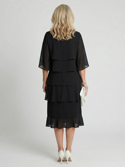 Clara | Vestido midi con capas escalonadas