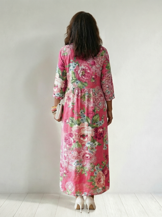 Freya | Vestido Midi Jardín en Flor