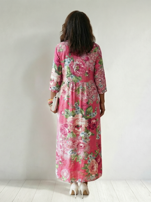 Freya | Vestido Midi Jardín en Flor