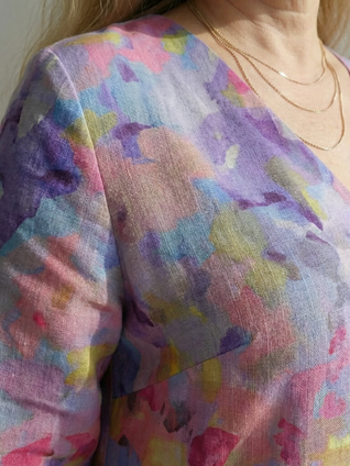 Benson | Vestido midi con estampado floral abstracto