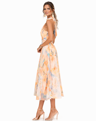 Aurora | Vestido con cuello halter
