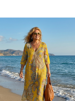 Rowan | Vestido midi suave con estampado de paisley