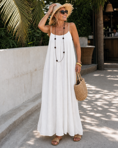 Amener | Flowing Sleeveless Strappy Relaxed Midi Dress