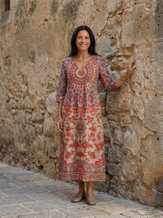 Logan | Vestido midi de ajuste equilibrado