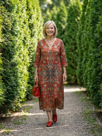 Carter | Vestido midi patchwork de Ease