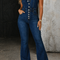 Luna | Mono de denim de pierna larga