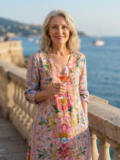 Julien | Vestido midi floral de diseño ligero