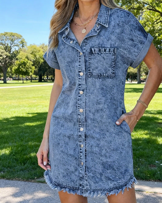 Carol | Vestido camisero de denim