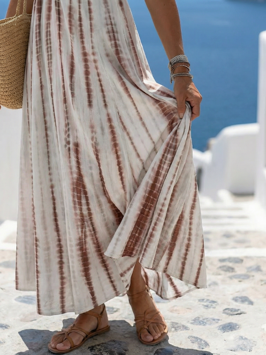 Nora | Vestido midi de ajuste casual con teñido suave