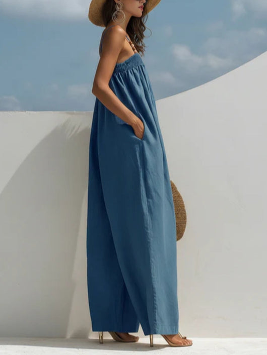 Madison | Mono de denim de pierna ancha