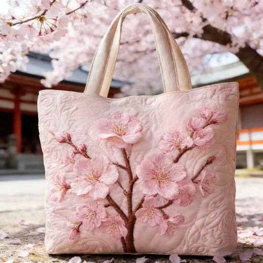 Serenidad en Flor | Bolso tote acolchado hecho a mano