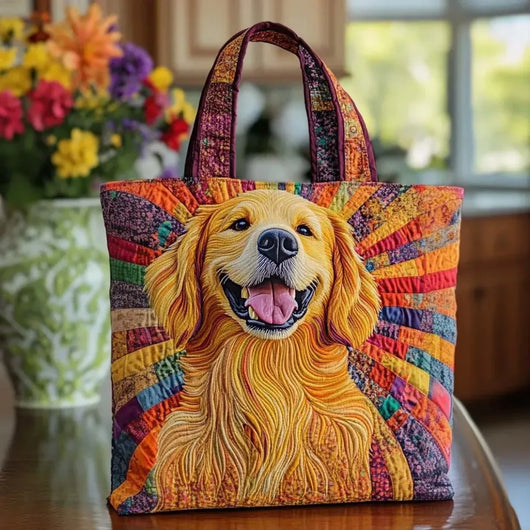 Compañero dorado | Bolso tote acolchado hecho a mano